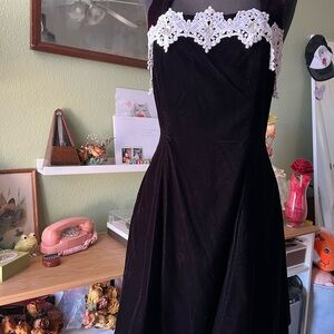 Jessica McClintock Gunne Sax 80s/90s Velvet Formal Dress, AS IS, 9/10
